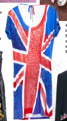  ??  ?? Above: She brings out this Union Jack dress from Geri Halliwell’s Next range each year for Eurovision