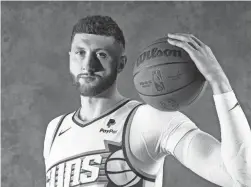  ?? ROB SCHUMACHER/THE REPUBLIC ?? The Suns’ Jusuf Nurkić (20) during media day at Footprint Center in Phoenix.