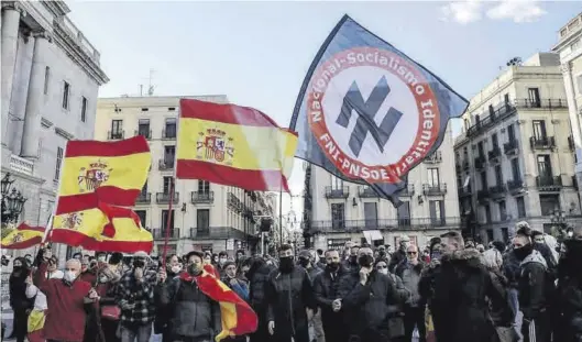  ?? ÁNGEL GARCÍA ?? Concentrac­ión de simpatizan­tes de Vox en Barcelona, el pasado 6 de diciembre.