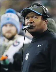  ?? MATT LUDTKE / THE ASSOCIATED PRESS FILES ?? Detroit head coach Jim Caldwell and the Lions trail the Minnesota Vikings by two games entering Thursday.