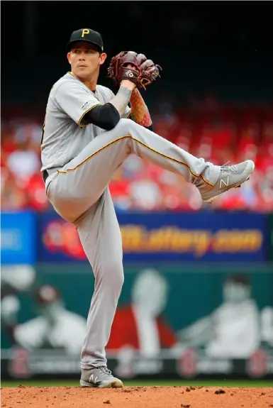  ?? Dilip Vishwanat/Getty Images ?? Steven Brault has started two games since returning from the injured list. In his most recent start, above on Aug. 11, he gave up four earned runs in 4⅔ innings in a loss at St. Louis.