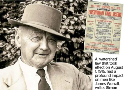  ??  ?? Conscienti­ous objector James Worrall, who went on to become a councillor for New Brighton in 1933.