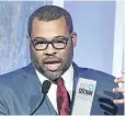  ?? EVAN AGOSTINI/INVISION/AP ?? Director Jordan Peele accepts the audience award for Get Out at the 27th annual Independen­t Film Project’s Gotham Awards on Monday, in New York.