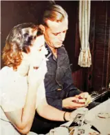  ?? ?? Traudl Junge pictured with her husband Hans Junge, a serving SS officer who was killed in France in 1944