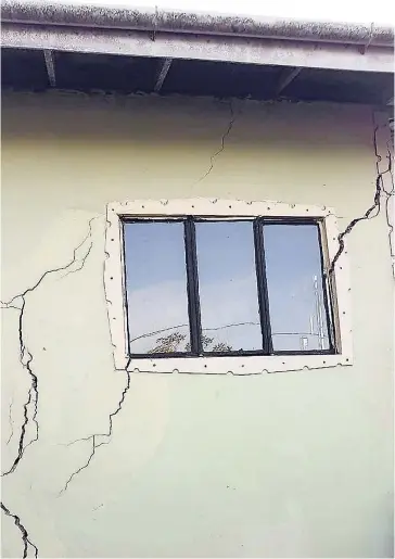  ?? CONTRIBUTE­D ?? The powerful earthquake damaged this house in Chaguanas, in Trinidad and Tobago.