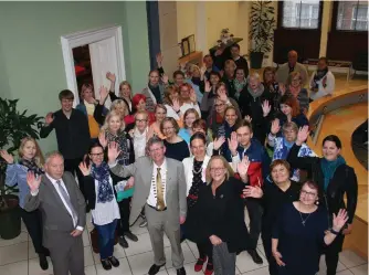  ??  ?? Estonian and Lithuanian visitors to Sligo City Hall last Thursday.