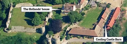  ??  ?? Fraught: The musician lives in Cooling Castle – and the events venue is in the neighbouri­ng barn