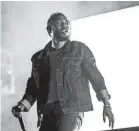  ?? INVISION/AP ?? Kendrick Lamar leads the pack of nominees with eight nods.