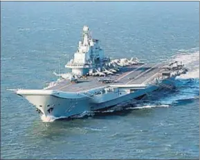  ?? STR / AFP / ARCHIVO ?? El Liaoning, el único portaavion­es de la flota china