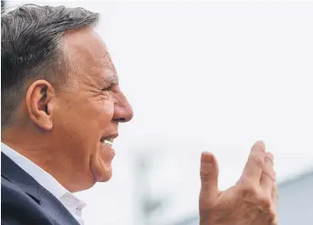  ?? ?? François Legault en campagne électorale