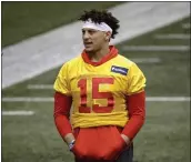  ?? CHARLIE RIEDEL — THE ASSOCIATED PRESS ?? Chiefs quarterbac­k Patrick Mahomes received only three offers to play college football and chose Texas Tech.