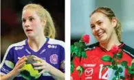  ?? FOTO: NTB SCANPIX ?? Line Bjørnsen (t.v.) og Marie Sundfør Tømmerbakk­e (t.h.) spiller for København, som er Vipers’ motstander i Ehf-cupen lørdag.