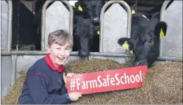  ?? (Photo: Jenny Matthews) ?? Eamon Delany (8) at the launch of Farm Safe Schools in Julianstow­n, Co Meath.