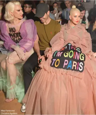  ??  ?? Miss Fame and Christina Aguilera