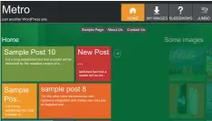  ??  ?? Figure 2: WordPress theme showing the use of Metro Design