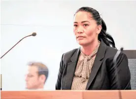  ?? ?? Allison Edmonds giving evidence in court. Goulter is pictured with Destiny Church co-founder Hannah Tamaki.