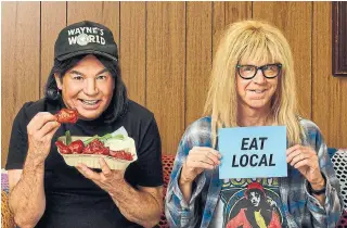  ?? UBER EATS THE ASSOCIATED PRESS ?? Uber Eats’ Super Bowl ad this year features Mike Myers and Dana Carvey playing their “Wayne’s World” characters. Canadian watchers won’t see American ads this year.