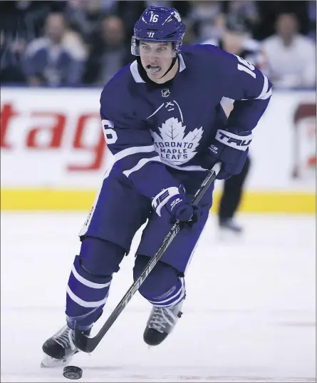  ?? JACK BOLAND/TORONTO SUN ?? Maple Leafs winger Mitch Marner will be up for a huge contract extension after the 2018-19 season.