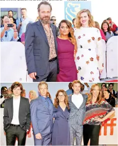  ??  ?? Director Holofcener (centre), actors Charlie Tahan (left to right), Mendelsohn, Thomas Mann, and Elizabeth Marvel arrive for the premiere of ‘The Land of Steady Habits’ on Wednesday. — Reuters photo