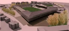  ??  ?? Il rendering del nuovo stadio. I lavori inizierann­o nell’estate 2019