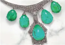  ?? CHRISTIE’S ?? An art deco emerald necklace is among disputed items being sold by the family of Spanish dictator Francisco Franco.