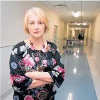  ?? Photo / Tania Whyte ?? DHB associate chief medical officer Jenny Walker stands in a corrider which was transforme­d to be a passageway through the hospital for red zone patients.