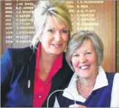  ??  ?? Canterbury lady captain Marianne Disneur, left with Spring Meeting winner Diane Florence