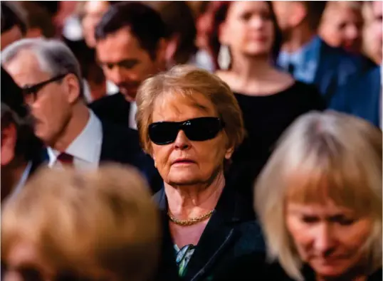  ?? FOTO: HÅKON MOSVOLD LARSEN, SCANPIX ?? Tidligere statsminis­ter og WHO-leder Gro Harlem Brundtland under Nobelprisu­tdelingen i desember 2019.