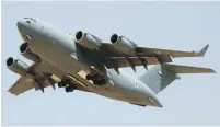  ?? (David Weinrich) ?? ONE OF the C-17 Globemaste­r heavy transport aircraft belonging to the UAE Air Force that recently flew to Israel and then returned home.