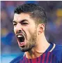  ??  ?? FRUSTRATED Barca striker Luis Suarez