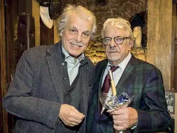  ??  ?? Mattatori Michele Placido e Giancarlo Giannini