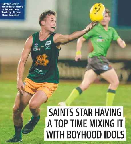  ?? ?? Harrison Ling in action for St Mary’s in the Northern Territory. Picture: Glenn Campbell