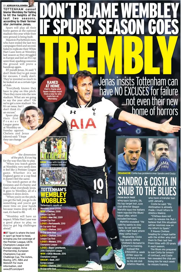  ??  ?? KANED AT HOME Harry Kane and team-mates must find a way to win matches at Wembley