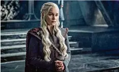  ??  ?? Daenerys Targaryen (Emilia Clarke) ist eine der Hauptfigur­en in „Game of Thrones“. Sie hat unter anderem den Titel „Khaleesi“.