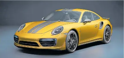  ??  ?? Turbo S Exclusive Serie. Sólo se construirá­n 500 unidades en todo el mundo y una sola llega al país.