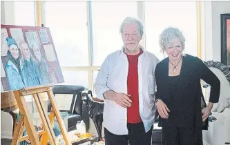  ?? CHRIS YOUNG THE CANADIAN PRESS ?? Gordon Pinsent in his Toronto home with “Martin’s Hagge” director Penny Elzenga.