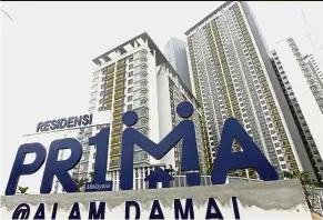  ??  ?? Up-stake: The PR1MA step-up financial scheme allows buyers eligible for a convention­al loan to get access to a higher loan amount.