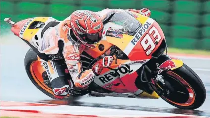  ?? FOTO: EFE ?? Marc Márquez. Igualado a puntos con Dovizioso en este último tramo el pasado año sumó dos triunfos y Honda, tres