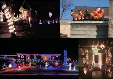  ?? SUBMITTED PHOTOS ?? Oneida residents competing in the Light Fight contest shared pictures of their decorated homes with the Oneida Dispatch.