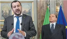  ??  ?? Centrodest­ra unito Nuove conferme da Matteo Salvini e Silvio Berlusconi