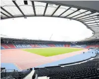  ??  ?? UNCERTAIN TIMES Hampden may not stay Scotland’s home