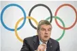  ?? Foto: dpa ?? IOC Präsident Thomas Bach ist der Herr der olympische­n Ringe.