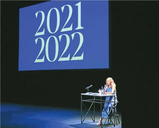  ?? EUROPA PRESS ?? En la imagen, Carme Portaceli prsentando la programaci­ón del Teatre Nacional n