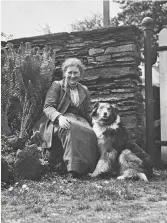  ?? ?? Contentmen­t in Cumbria: the farmer and author with canine companion