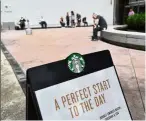  ??  ?? Damage control: Starbucks is currently reviewing its rules.