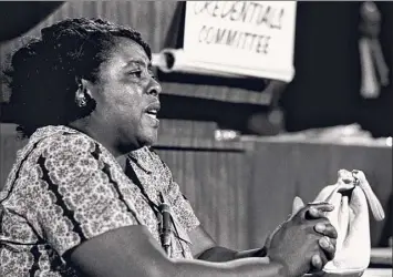  ?? Archive photo ?? Fannie Lou Hamer in 1964. Karen Christina Jones honored to portray the civil rights activist.