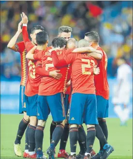  ?? FOTO:SIRVENT ?? España pasó por encima de Costa Rica endosándol­e una manita en Málagas