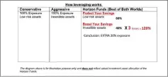  ??  ?? How leveraging works in the HLA Wealth Booster which allows insured clients to invest in a range of funds namely the dedicated HLA Horizon Funds.