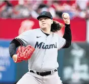  ?? JEFF CURRY USA TODAY Sports ?? Marlins’ Ryan Weathers gave up three hits and three runs, while striking out six in five innings Thursday at St. Louis.
