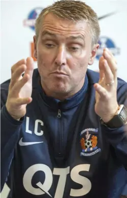  ??  ?? Going nowhere: Killie boss Clark is focused on the job in hand